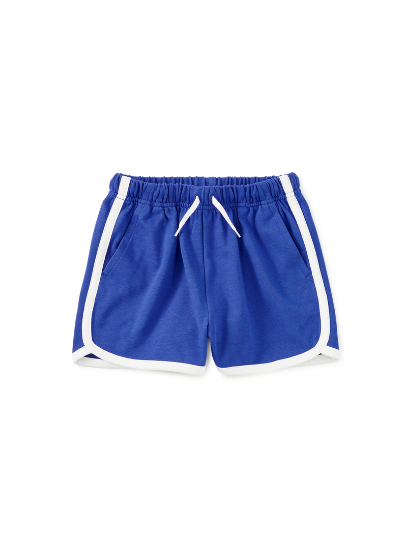 Sporty Ringer Shorts in Majorelle Blue - View 1