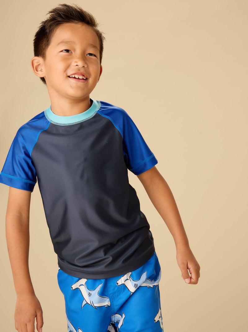Short Sleeve Rash Guard in Indigo - View 2
