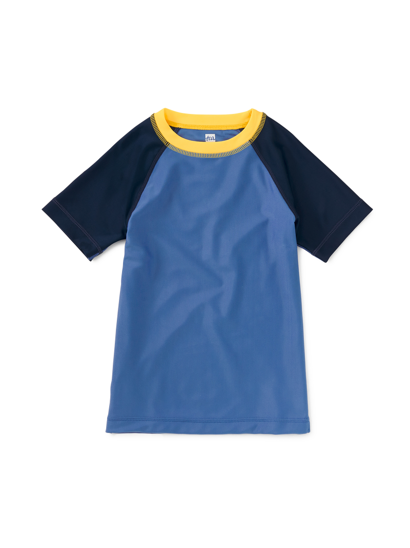 Short Sleeve Rash Guard in Blue Yarrow - View 1
