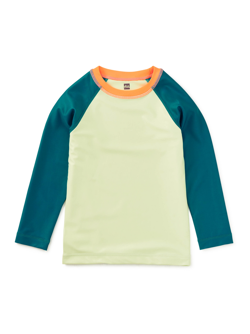 Long Sleeve Rash Guard in Lime Ice - View 1
