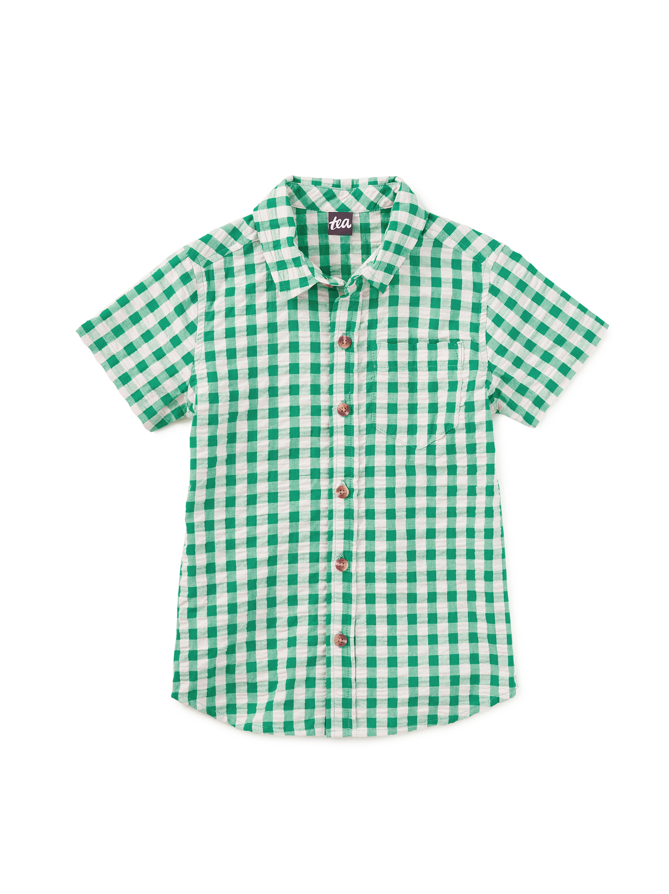 Plaid Button Up Woven Shirt