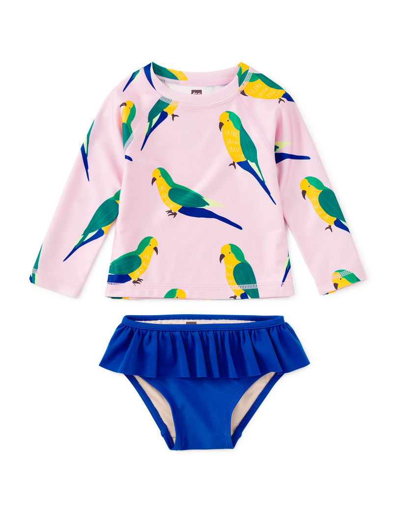 Rash Guard Baby Swim Set in Monk Parakeet - View 1