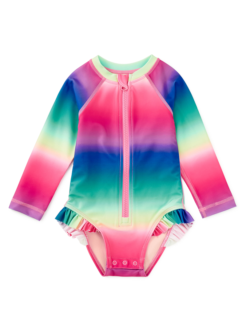Rash Guard Baby Swimsuit in Rio De Janeiro Rainbow - View 1