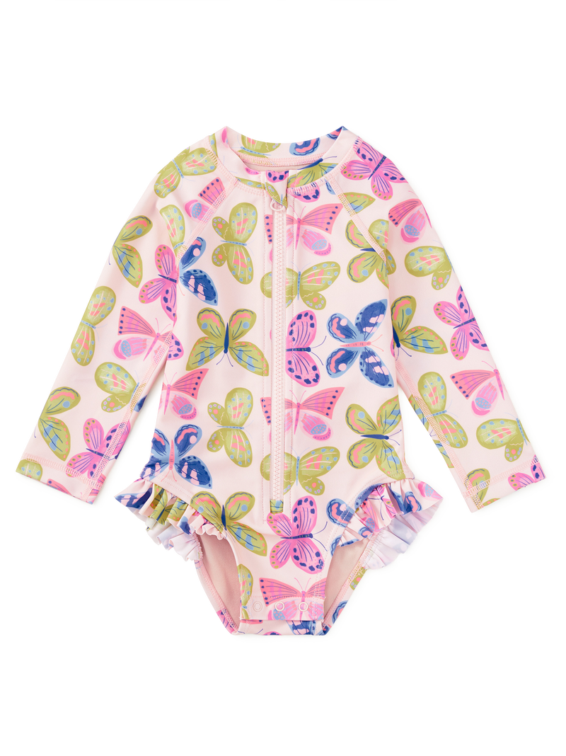Rash Guard Baby Swimsuit in Flutter Fiesta - View 1