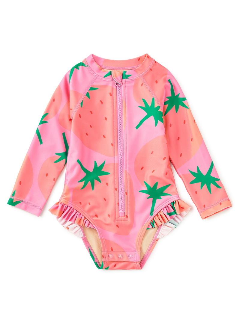 Rash Guard Baby Swimsuit in Fresas Favoritas - View 1