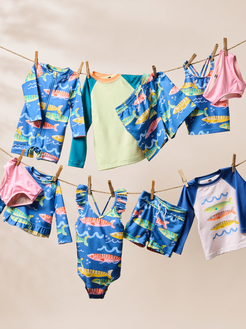 Rash Guard Baby Swim Set in Sardinas Del Mar - View 2