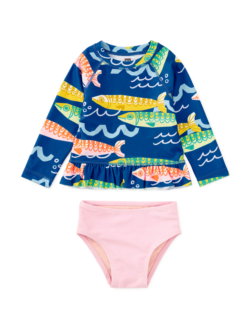 Rash Guard Baby Swim Set in Sardinas Del Mar - View 1