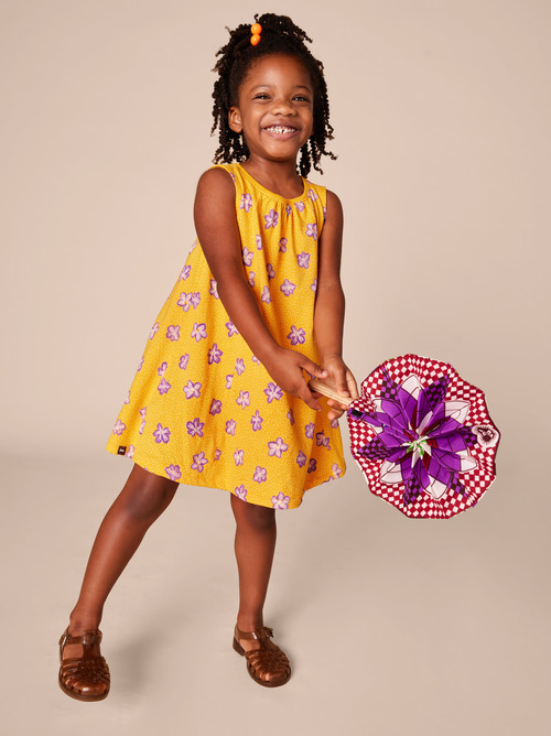 Tea Collection Trapeze Dress Desert Rose 2T