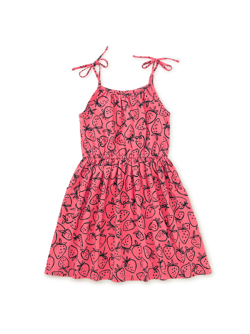Tie Shoulder Twirl Dress