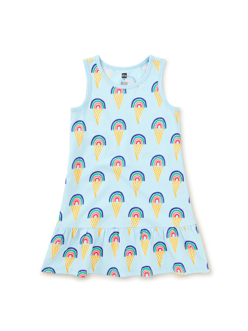 Ruffle Hem Tank Dress
