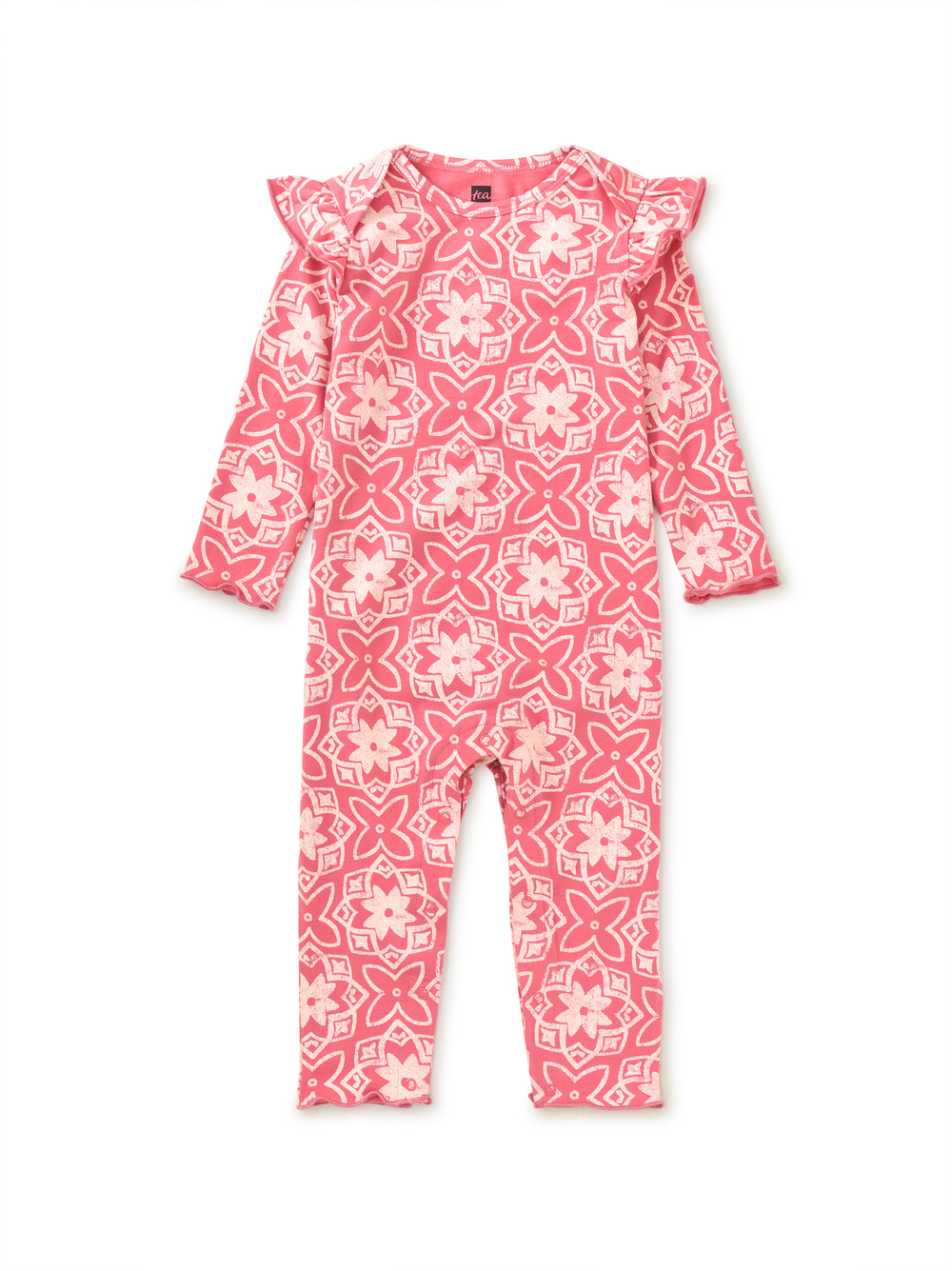 Ruffle Shoulder Baby Romper