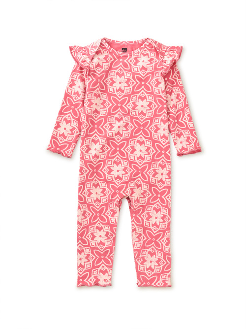 Ruffle Shoulder Baby Romper