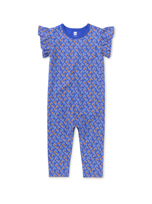 Ruffle Sleeve Baby Romper