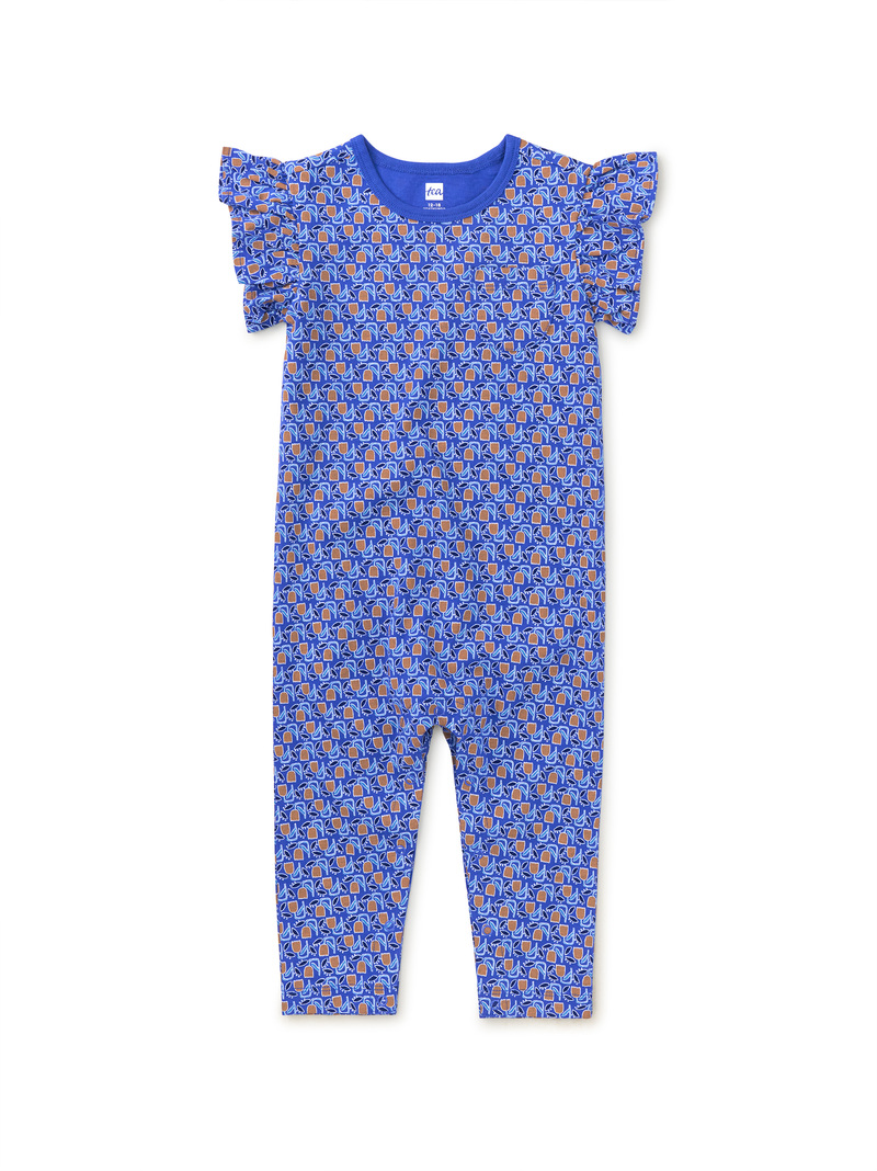 Ruffle Sleeve Baby Romper