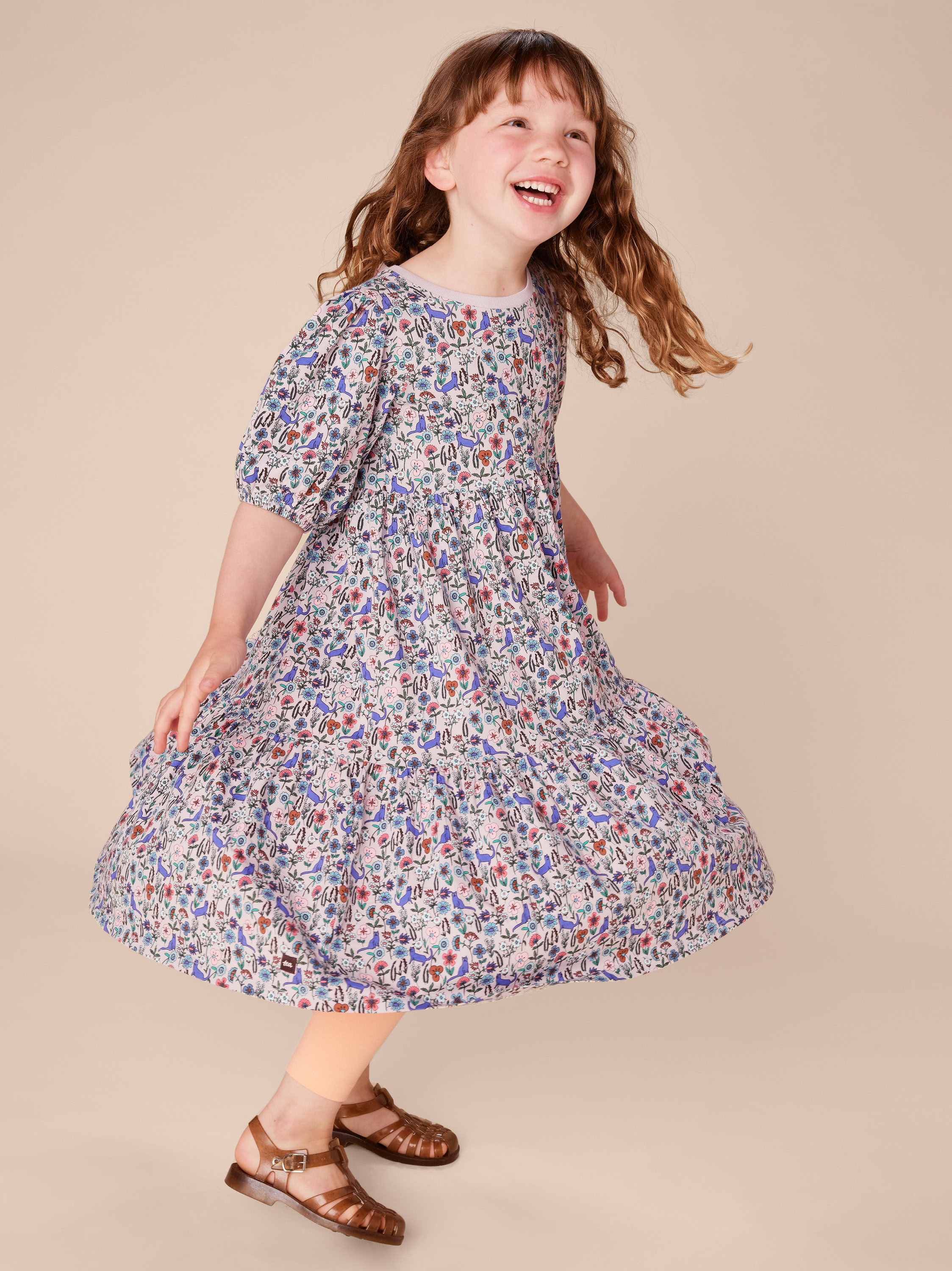 Flowy Tiered Midi Dress | Tea Collection