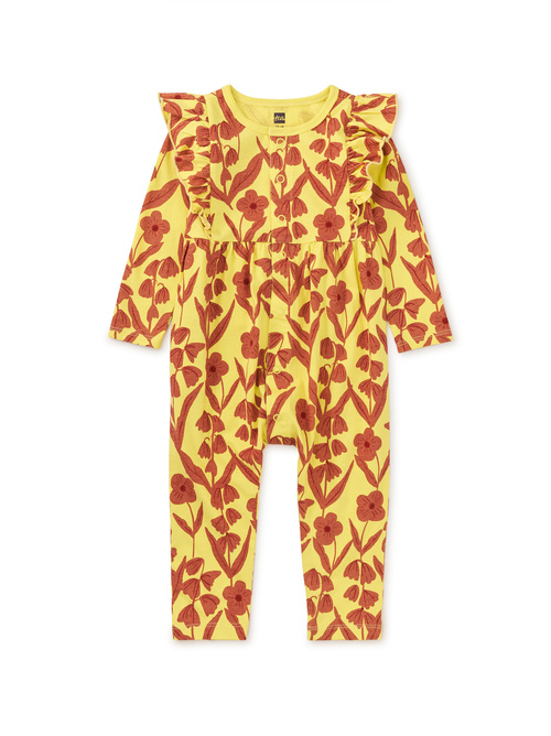 Snap Front Ruffle Baby Romper