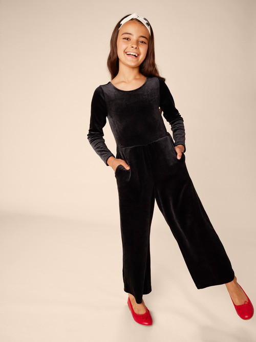 Girls velvet jumpsuit cheap