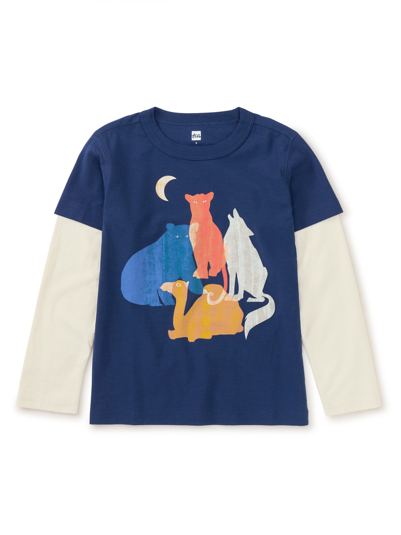 Animal Friends Layered Tee