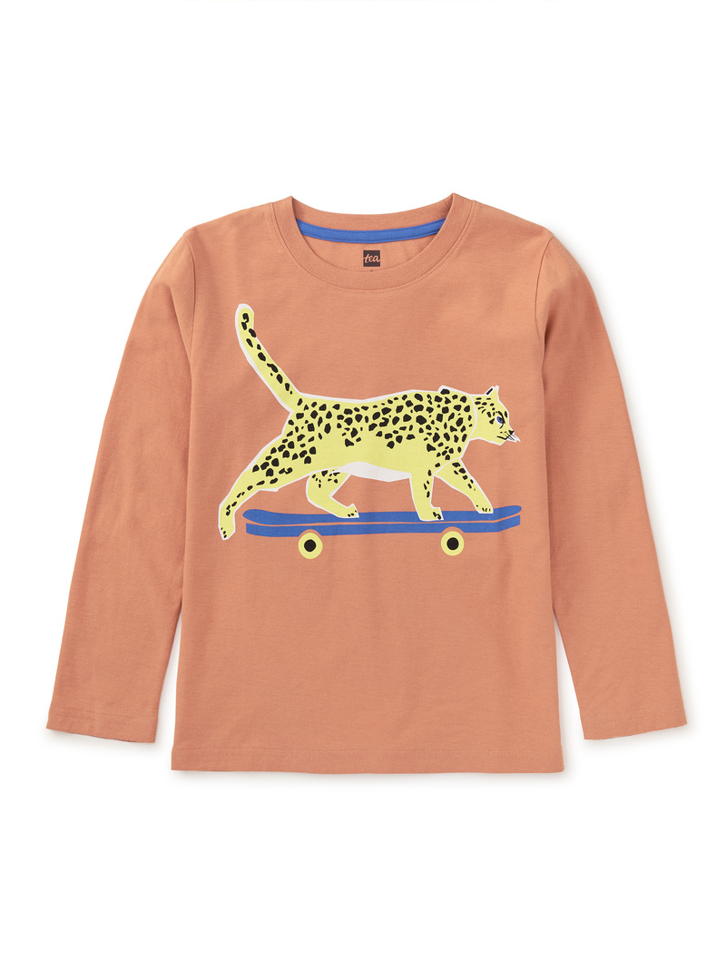 Fierce Skater Cat Graphic Tee