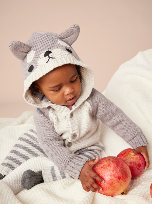 Husky Ears Baby Cardigan