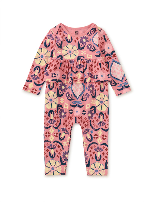 Pretty Peplum Baby Romper