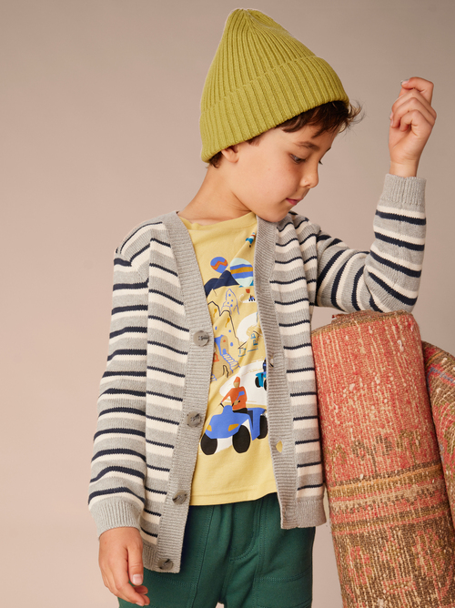 Striped Sweater Cardigan