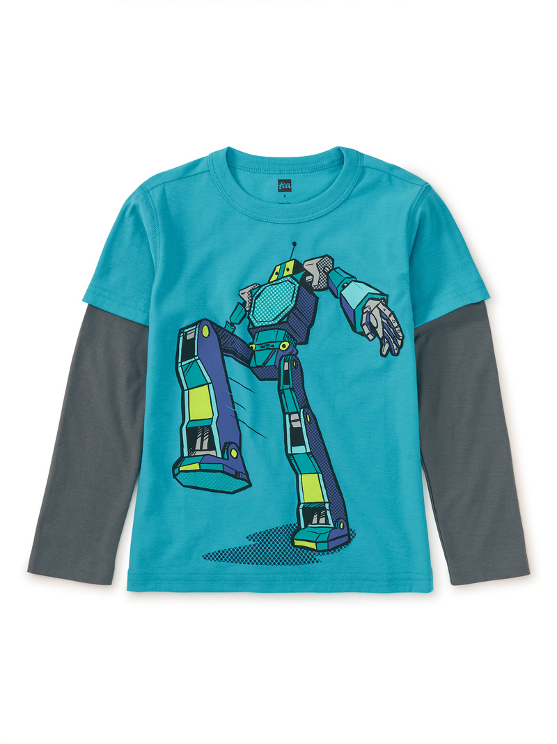 Robot Layered Sleeve Tee