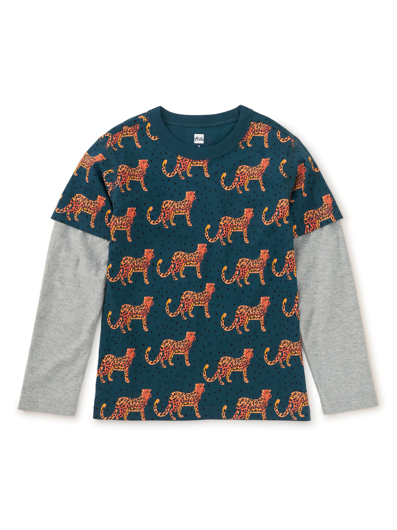 Printed Layered Sleeve Tee