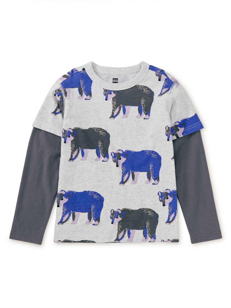 Printed Layered Sleeve Tee