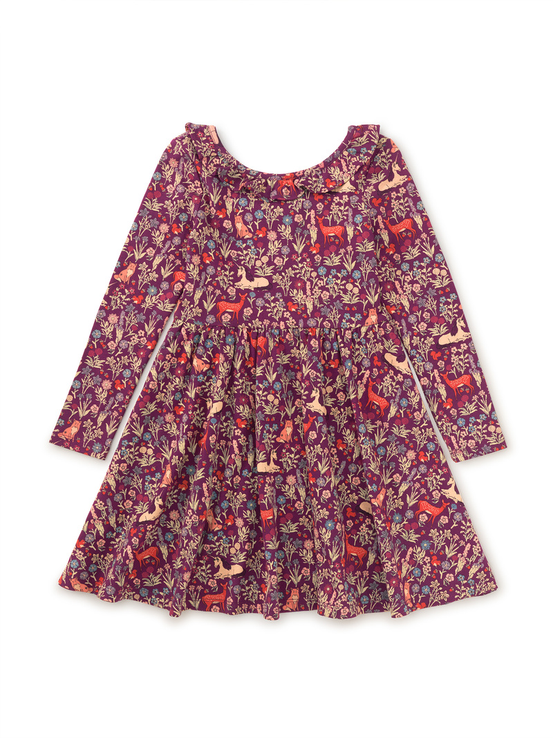 Girl Ruffle Collar Ballet Dress Casual |Tea Collection