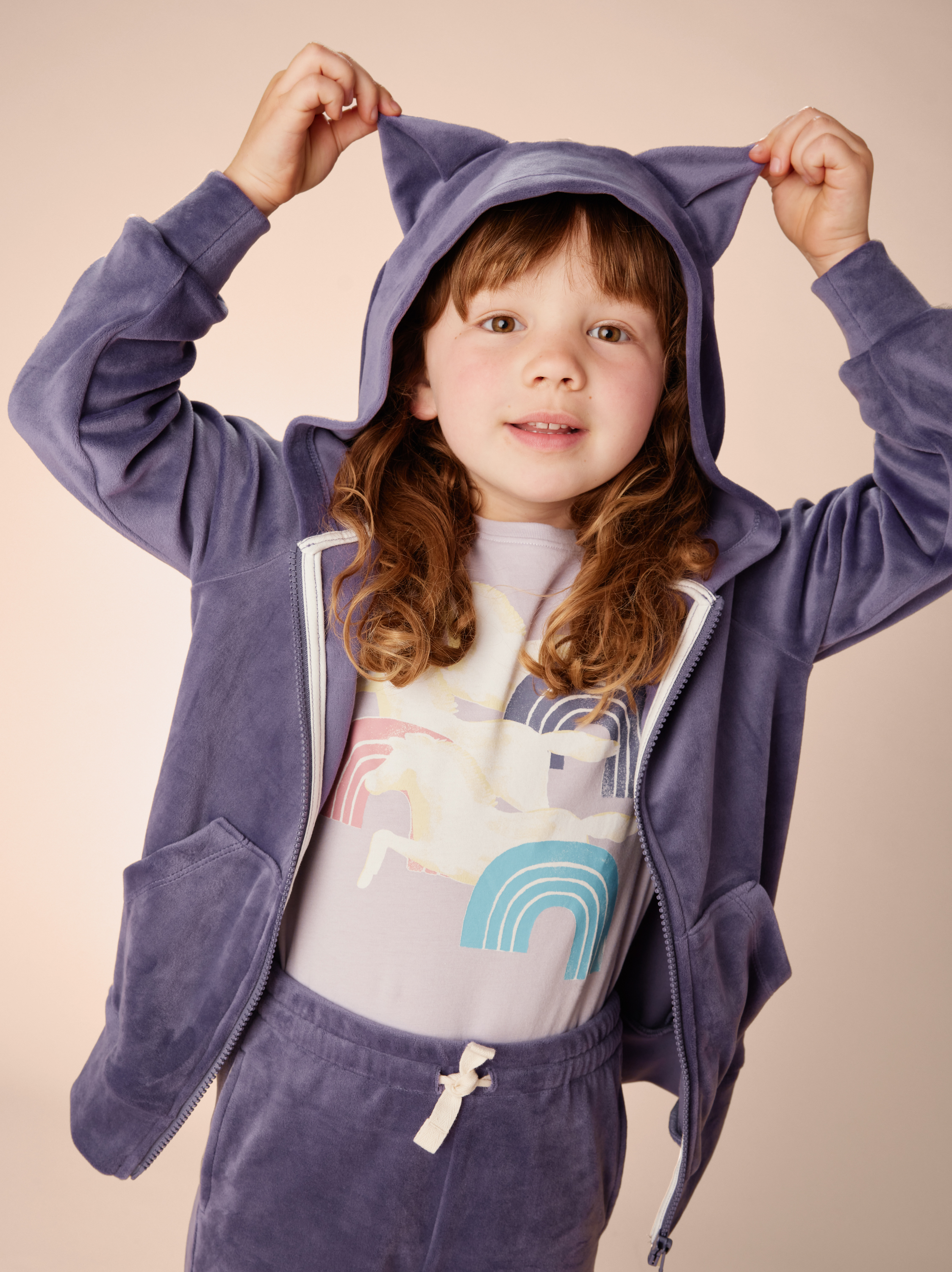 Cat Ears Velour Hoodie Tea Collection