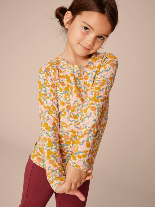 Printed Slim Long Sleeve Top