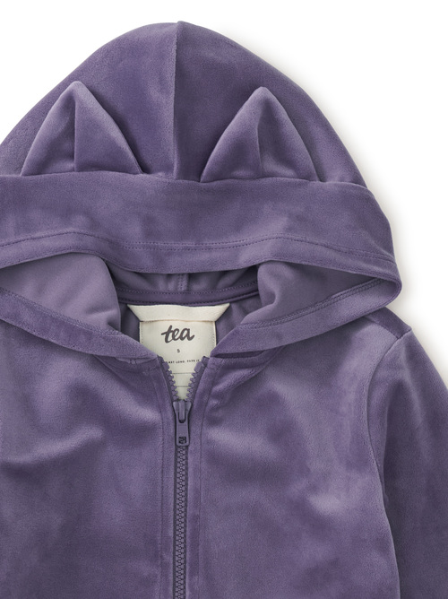 Girl Cat Ears Velour Hoodie Hoodie Tea Collection