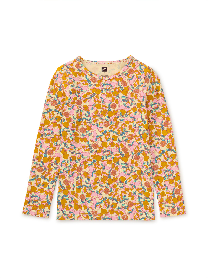 Printed Slim Long Sleeve Top