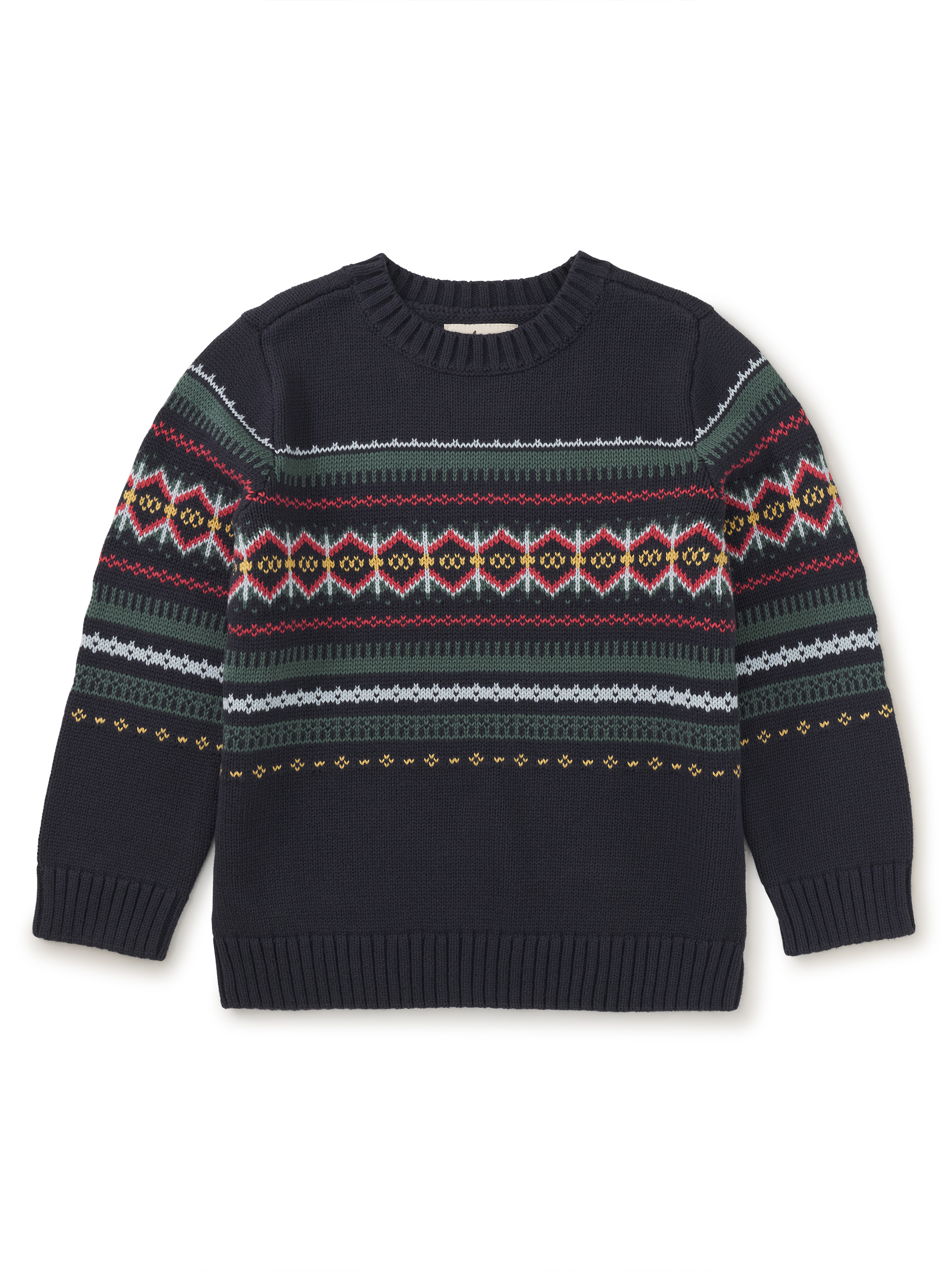 crew neck sweater with tie