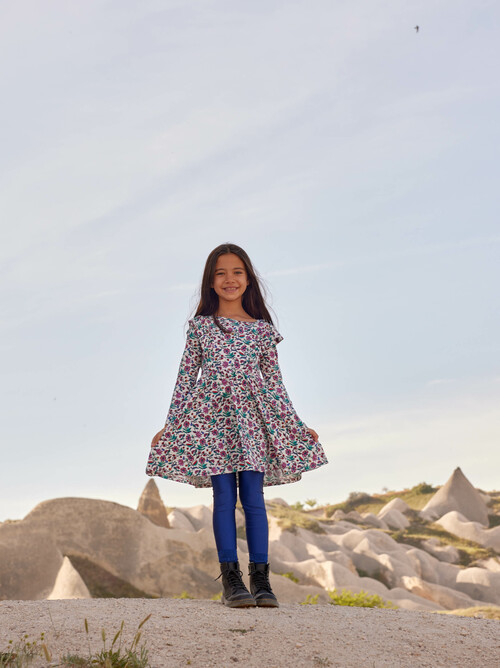 Ruffle Shoulder Ballet Dress