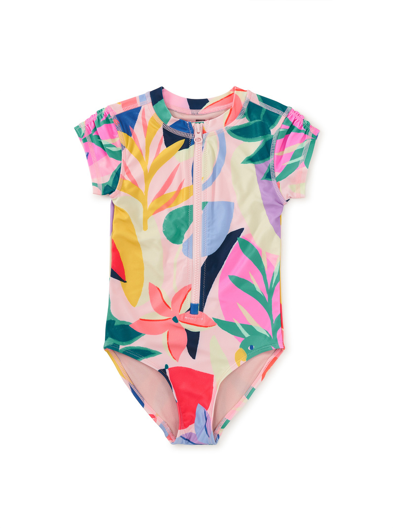 Rash Guard One-Piece Swimsuit