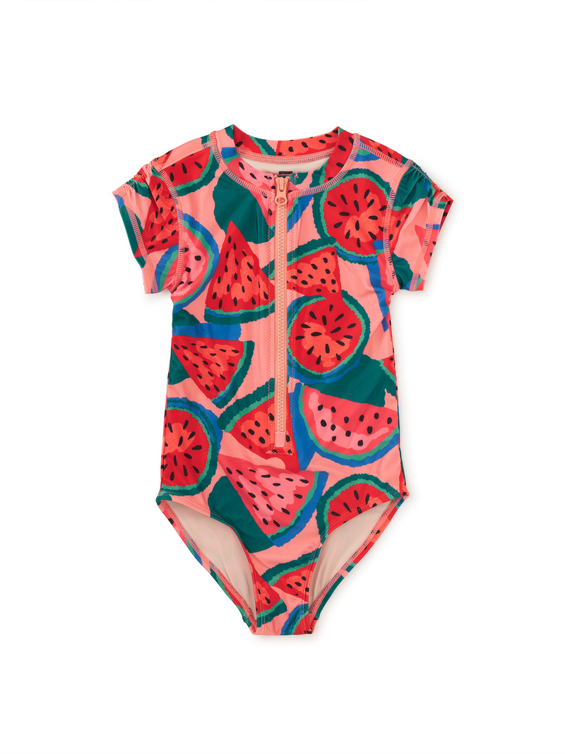 Rash Guard One-Piece Swimsuit
