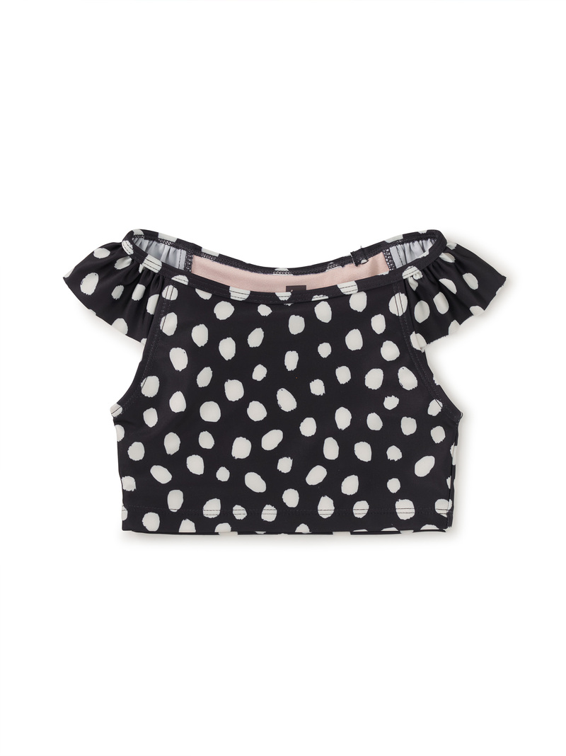 Ruffle Sleeve Tankini Swim Top