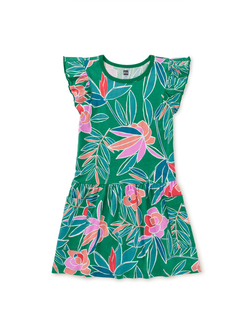 Flutter Sleeve Pocket Dress