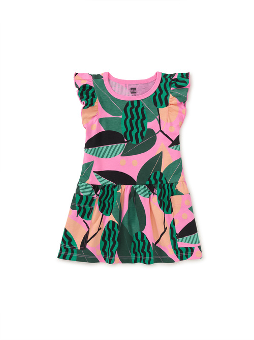 Flutter Sleeve Pocket Dress