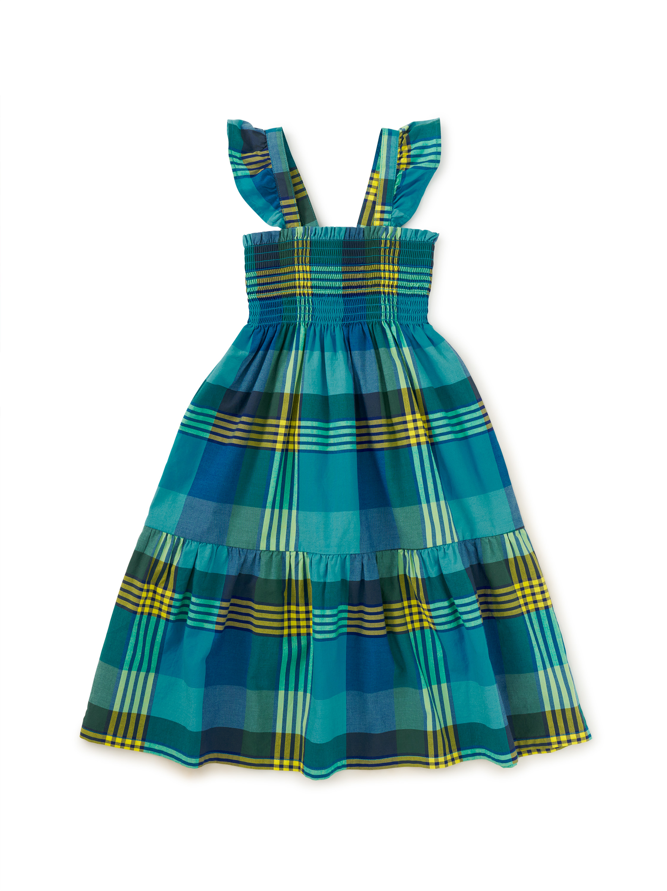 Smocked Flutter Sleeve Dress