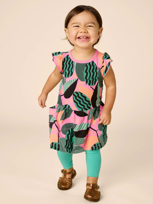 Flutter Sleeve Pocket Dress