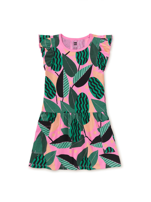 Flutter Sleeve Pocket Dress