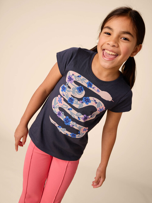 Floral Snake Graphic Tee