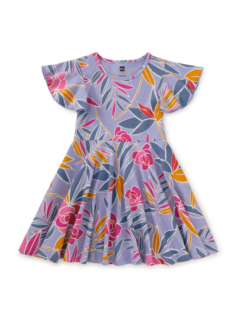 Flutter Sleeve Twirl Dress