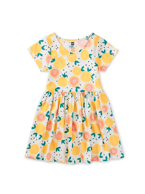  Short Sleeve Wrap Neck Dress