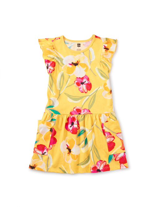  Flutter Sleeve Pocket Dress