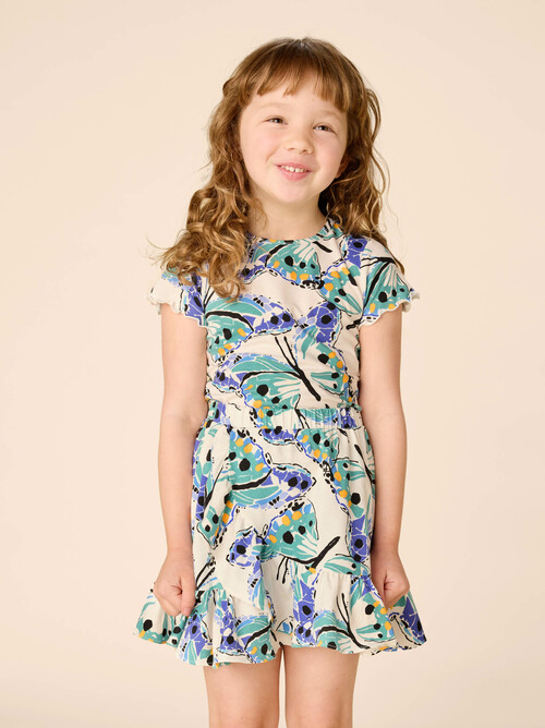 Printed Top & Ruffle Skirt Set