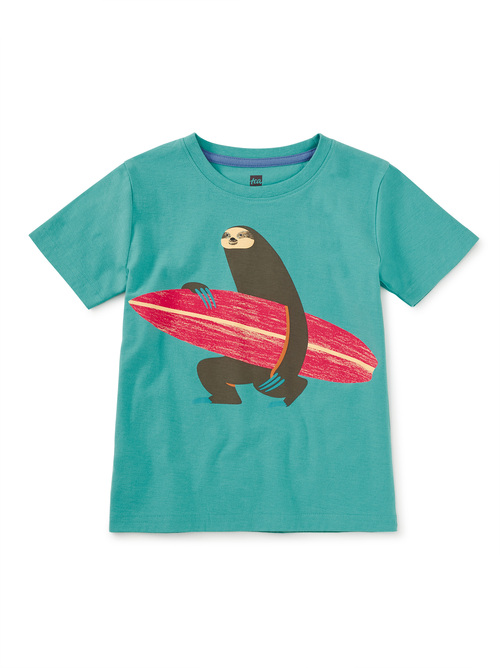 Surfer Sloth Graphic Tee